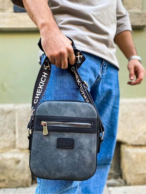 Erdo Ticaret CH102 - Stealht Kare Erkek Çanta Sıyah/antrasıt