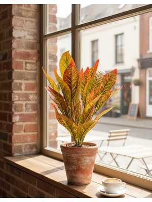 Bakburaya Yapay Çiçekçilik Kırmızı Yapay Starliçe 75 cm Dekorasyon Çiçeği