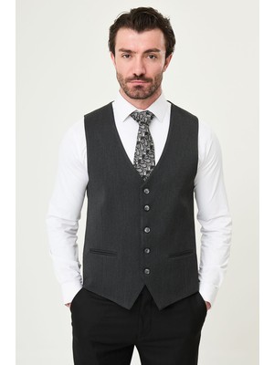 MCR Düz Slim Fit Klasik Erkek Yelek