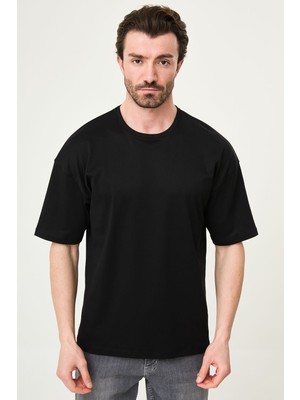 MCR Düz Slim Fit Oversize Bisiklet Yaka Erkek T-Shirt