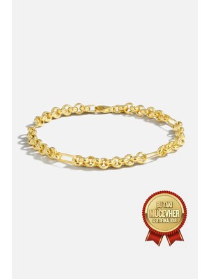 Meks Jewels Mikron Altın Kaplama Gümüş Doge Bileklik