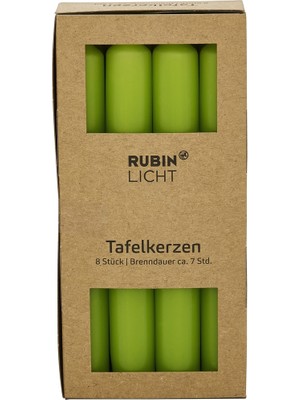 Rubin Licht Çubuk Mum Yeşil 8'li