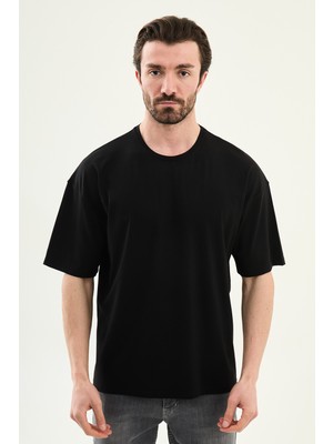 MCR Düz Slim Fit Oversize Bisiklet Yaka Erkek T-Shirt