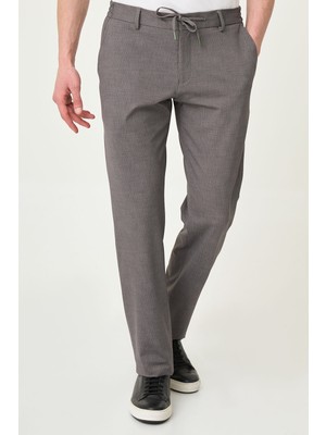 MCR Çizgili Super Slim Fit Beli Lastikli Ipli Erkek Pantolon