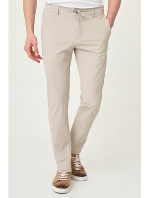 MCR Düz Super Slim Fit Beli Lastikli Ipli Erkek Pantolon