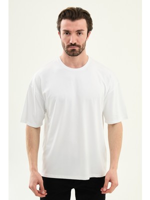 MCR Düz Slim Fit Oversize Bisiklet Yaka Erkek T-Shirt