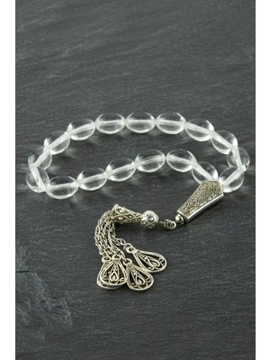 Hobilinka Oval Kesim Cam Tesbih Ürün Boyu 10*14 mm