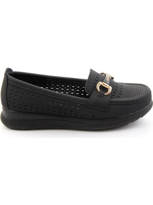 Bambi Siyah  Kadın Loafer Ayakkabı K01536104637