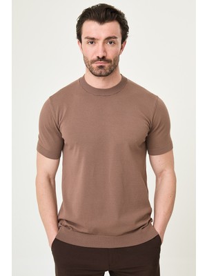 MCR Düz Slim Fit Bisiklet Yaka Erkek Triko T-Shirt