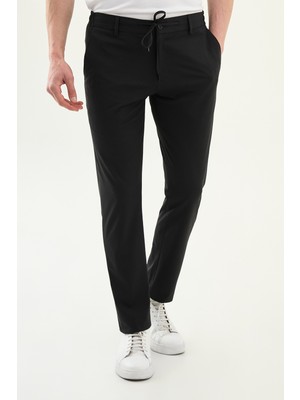 MCR Desenli Super Slim Fit Beli Lastikli Ipli Erkek Pantolon