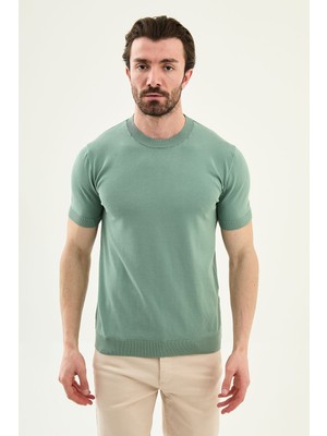 MCR Düz Slim Fit Bisiklet Yaka Erkek Triko T-Shirt