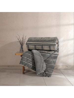 Cotton Box Velvet -Timbre Antrasit- Tek Kişilik Yorgan Çift Taraflı (155X215)