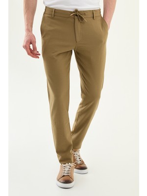 MCR Gofreli Super Slim Fit Beli Lastikli Ipli Erkek Pantolon