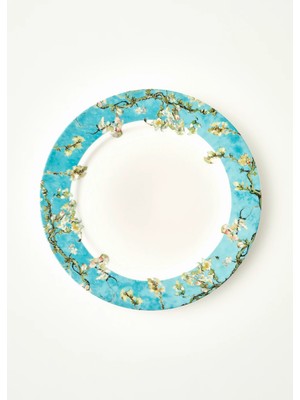 Bella Maison Van Gogh Almond Blossom Porselen Servis Tabağı Turkuaz (27 Cm)