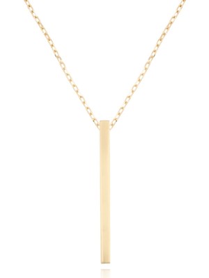 Berk Mücevherat 14 Ayar Altın Dikdörtgen Kolye