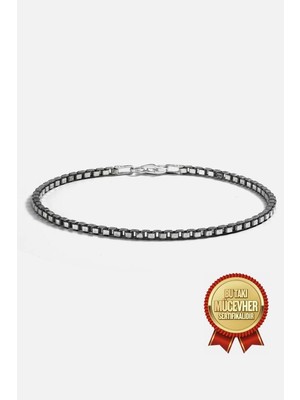 Meks Jewels Gümüş Kutu Erkek Bilekliği