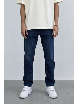 Denim Republic Erkek Lacivert Regular Kot Pantolon Likralı