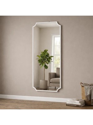 Aypars Atölye Modern Boy Aynası 40X120 cm – Minimalist Beyaz Çerçeveli Dekoratif Duvar Aynası 2026 Trend