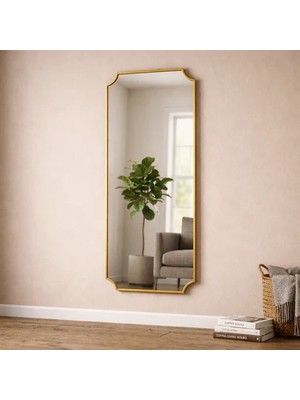 Aypars Atölye Modern Boy Aynası 40X120 cm – Minimalist Altın Çerçeveli Dekoratif Duvar Aynası 2026 Trend