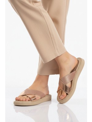 Pierre Cardin Rose Çapraz Bantlı Hafif Kadın Terlik PC-54688 Z