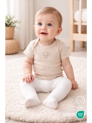 Lilalinda %100 Pamuk Bebek Body&zıbın Kısa Kol