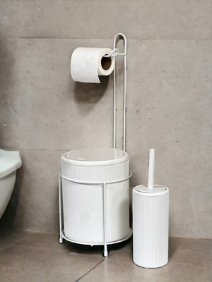 Çöp Kovalı Wc Kağıtlık ve Tuvalet Fırça Seti