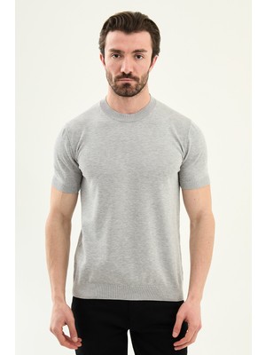 MCR Düz Slim Fit Bisiklet Yaka Erkek Triko T-Shirt