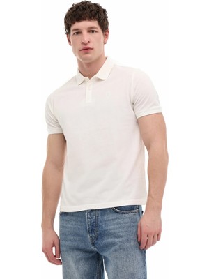 Lumberjack MB CT953 Polo T-Sh 6fx Kırık Beyaz Erkek Kısa Kol T-Shirt