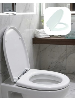 Verto Universal Klozet Kapak Seti Kaydırmaz Alt Yüzey Kolay Temizlik Banyo Aksesuarı