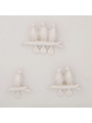 Selim Mary 3'lü Dekoratif Kuş Inci