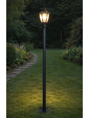 236 cm Altıgen Direkli Bahçe Armatürü - Bahçe Lambası