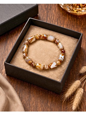 Sufi Tesbih Esans Ve Hediyelik Doğal Akik Taşı Bileklik – El Yapımı Şık Tasarım | Enerji Dengeleyici & Unisex Premium Bileklik