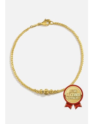 Meks Jewels Mikron Altın Kaplama Gümüş Dorika Bileklik
