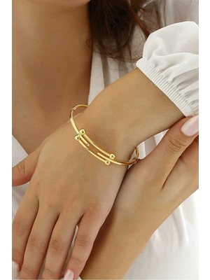Meks Jewels Mikron Altın Kaplama Gümüş Kelepçe