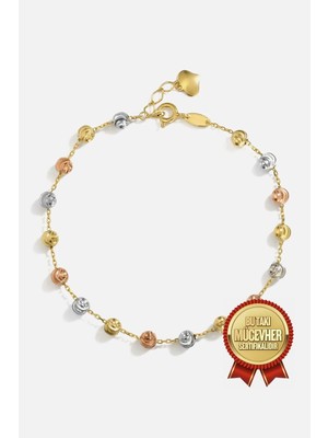 Meks Jewels Mikron Altın Kaplama Gümüş Dorika Bileklik