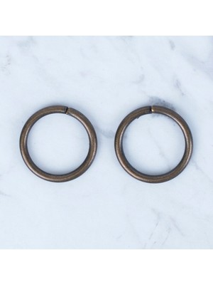 Hsc Bilişim Oksitli Altın Yuvarlak Halka 2 Li Paket