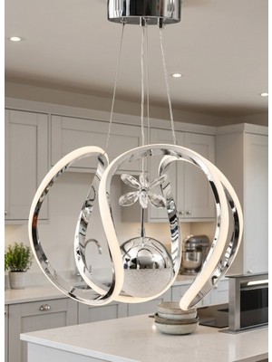 Lzy Avize Store Tek Toplu Amissos Krom Avize – Salon, Yemek Masası, Mutfak, Antre ve Çocuk Odası Aydınlatma