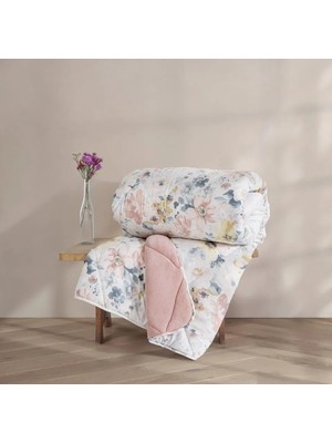 Cotton Box Velvet -Dalya Pudra- Tek Kişilik Yorgan Çift Taraflı (155X215)
