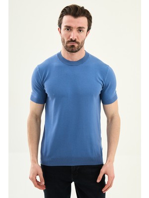 MCR Düz Slim Fit Bisiklet Yaka Erkek Triko T-Shirt