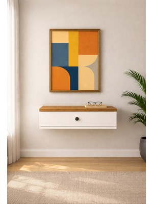 Feyza Design 70 cm Modern Beyaz Dresuar Antre ve Salon Mobilyası