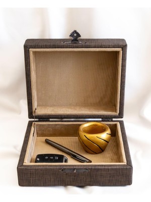 Shansora Design Suni Deri Kaplamalı Anı Kutusu, Hediyelik, Çok Amaçlı Kutu