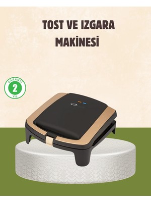 TeknoKapsül Tost Makinesi Isı Kontrollü 4 Dilim Kapasiteli