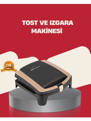 TeknoKapsül Tost Makinesi Yapışmaz Plaka 1500 Watt Güçlü Performans