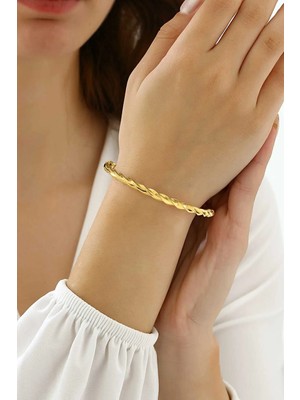 Meks Jewels Mikron Altın Kaplama Gümüş Burma Kelepçe