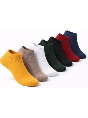 Sky Socks 8'li Erkek Renkli Patik Ekonomik Paket Kısa Spor Sneakers Çorap