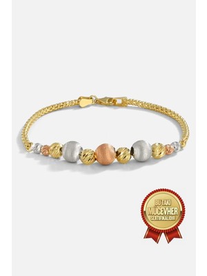 Meks Jewels Mikron Altın Kaplama Gümüş Dorika Bileklik