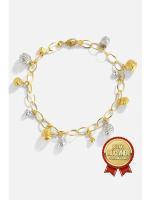 Meks Jewels Mikron Altın Kaplama Gümüş Dorika Bileklik