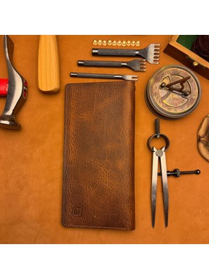 Bi Deri Bideri Trıpolıs Hakiki Deri Mıknatıslı Fonksiyonel Cüzdan Kahverengi