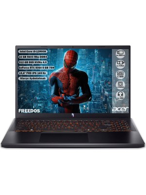 Acer ANV15-52 i9-13900H 16 GB Ram 512 GB SSD Rtx 5060 15.6" Fhd IPS 165 Hz Freedos NH.QZ8EY.004