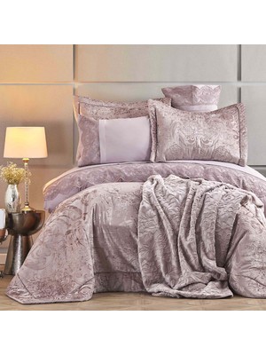 Karaca Home Valeria Best Gül Kurusu Desenli Yatak Örtüleri 8 Parça Çeyiz Seti Pamuk Polyester Malzeme